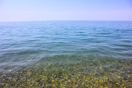 Calm blue clear seaの写真素材