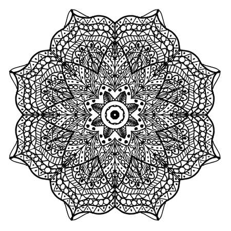 vector mandala pattern on white backgroundのイラスト素材