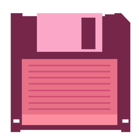 floppy disk for retro computer isolated on white backgroundのイラスト素材