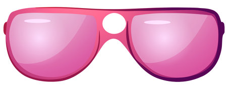 Vector illustration pink sunglasses isolated on white background.のイラスト素材