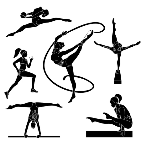 Performance gymnasts, icon, vector. Sport, trainingのイラスト素材