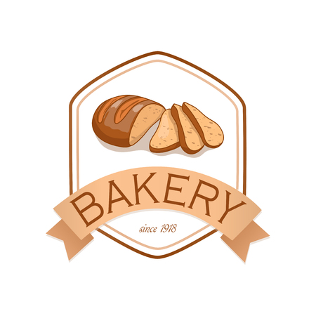 Decor for a shop or cafe with pastries, bread, baking. Bakery store, bread house, handwritten illustration with lettering. Signboard, vectorの写真素材