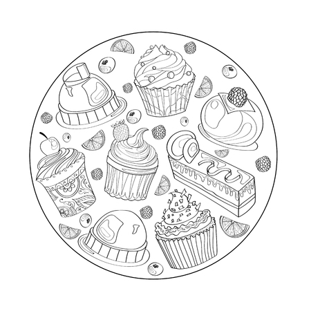 Logo, sign, style for the confectionery, bakery shop. Lettering,のイラスト素材