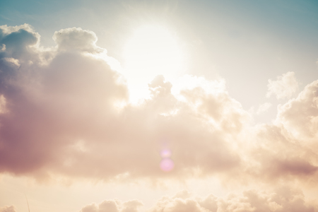 Dramatic sky with stormy clouds at sunset. Clouds and sky backgroundの写真素材
