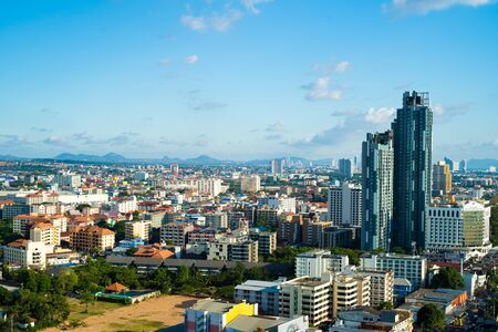 Pattaya, Thailand - April 30, 2019: Panoramic view of Pattaya city, Thailandのeditorial素材