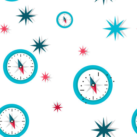 pattern compasses, journey, pathのイラスト素材