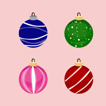 Christmas toys, Christmas decorations, Christmas balls. can be used for postcards, posters, posters, for designのイラスト素材