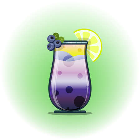 Vector illustration cocktails drinks in glasses vector flat icons. Set of alcohol and soft drinks and refreshments for cocktail party or bar menu design elementのイラスト素材
