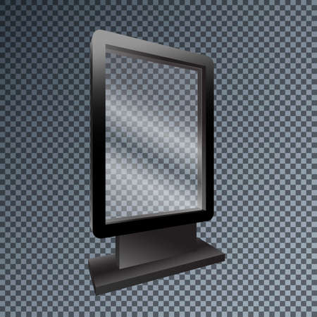 Template blank mockup outdoor lightbox for advertising and corporate identity.のイラスト素材