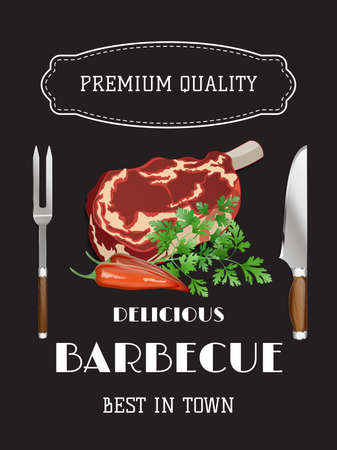 Barbecue bar menu posterのイラスト素材