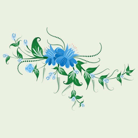 Folk flower ornament for used for wedding invitations, greeting cards, wallpaper, printing on the packaging paper, textiles.のイラスト素材