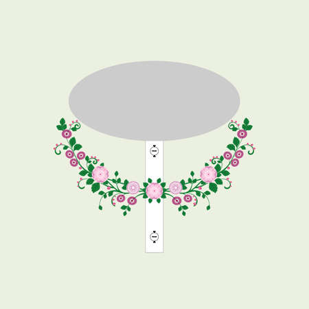 Slavic national floral ornament for use in clothing.のイラスト素材