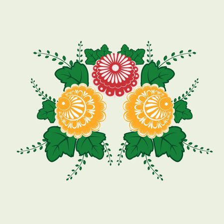 Slavic national floral ornament for use in clothing.のイラスト素材