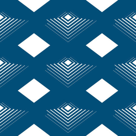 Geometrical seamless pattern, line pyramids in the shadow for used for wallpaper, printing on the packaging paper, textiles.のイラスト素材