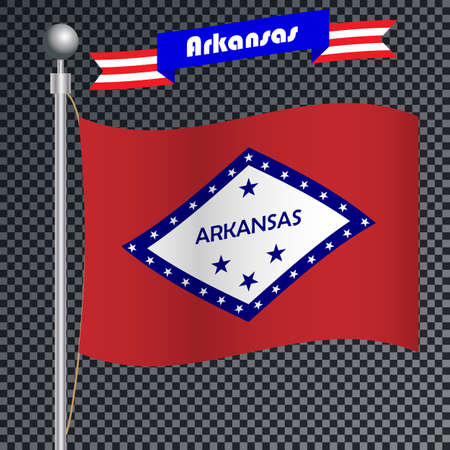 National flag of Arkansasのイラスト素材