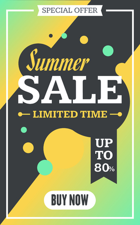 Social media summer sale banner. Vector illustrations for website and mobile website banners, posters, email and newsletter designs, ads, promotional material.のイラスト素材