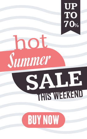Social media summer sale banner. Vector illustrations for website and mobile website banners, posters, email and newsletter designs, ads, promotional materialのイラスト素材