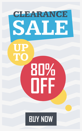 Social media clearance sale banner. Vector illustrations for website and mobile website banners, posters, email and newsletter designs, ads, promotional materialのイラスト素材