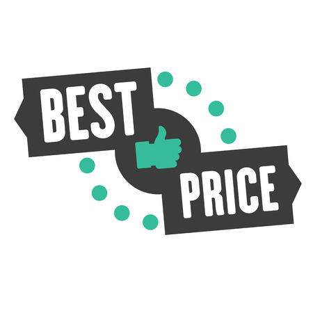 Best price sale sticker or banner. Vector symbol of special offers and for promotion of sales, shopping online. Eps10 vector illustrationのイラスト素材