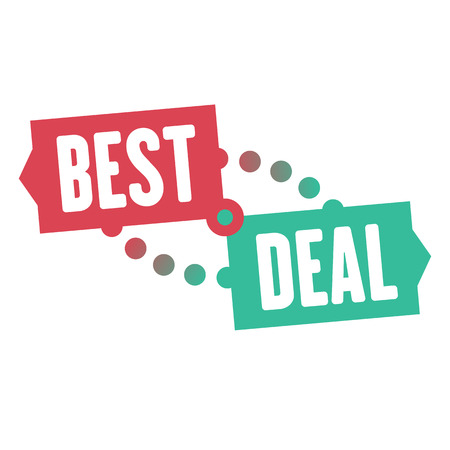 Best deal sale sticker or banner. Vector symbol of special offers and for promotion of sales, shopping online. Eps10 vector illustrationのイラスト素材