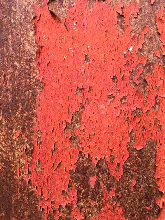 Red old metal texture. Grunge background.