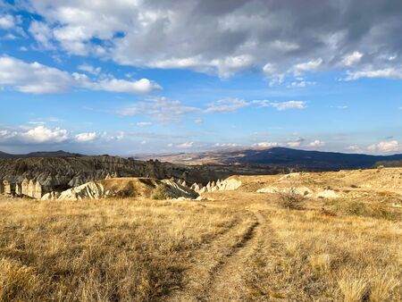 Valley of old geological formations in the form of rocks.の写真素材