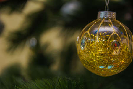 background image Christmas balls toys, decorations for New Year and Christmas.の写真素材