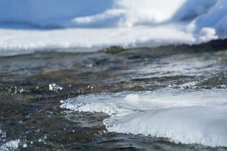 ice and water, drops and splashes, natural abstractionsの写真素材