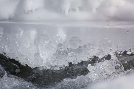 ice and water, drops and splashes, natural abstractionsの写真素材