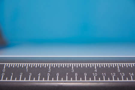 sewing table with markings in centimeters.の写真素材