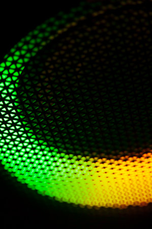 Abstract multicolored image with dark gridの写真素材