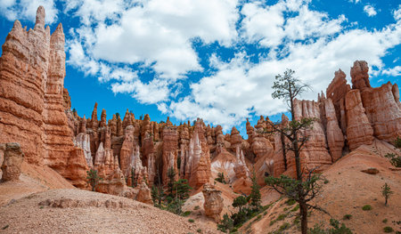 A unique natural park known for its fantastic rock formations.の写真素材