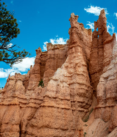 A unique natural park known for its fantastic rock formations.の写真素材