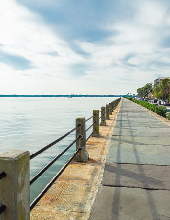 Narrow cobblestone streets, pastel facades, wrought-iron balconiesの写真素材