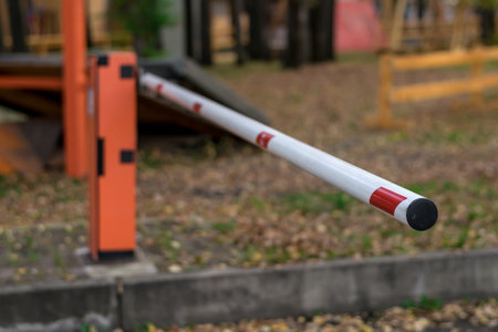 Automatic electric barrier close-up