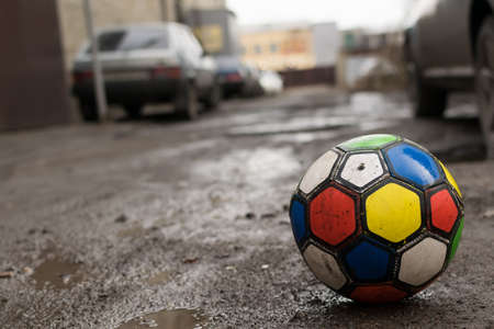 children's soccer ballの写真素材