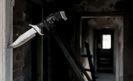 A terrible old combat knifeの写真素材