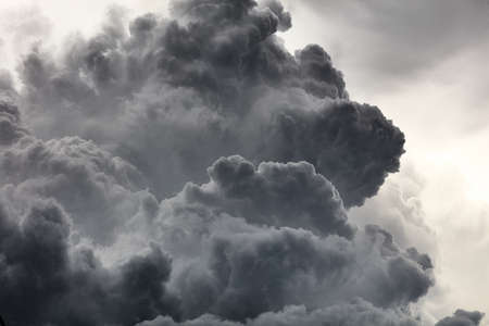 Clouds background. Dramatic grey clouds.の写真素材