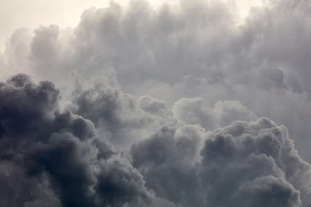 Clouds background. Dramatic grey clouds.の写真素材