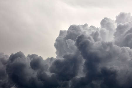 Clouds background. Dramatic grey clouds.の写真素材