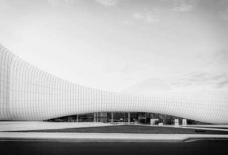 Heydar Aliyev Center. designed by Zaha Hadid. Center houses a conference hall, gallery and museum. Baku, Azerbaijan, 27 04 2017のeditorial素材