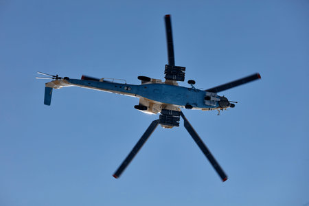 Mi-28 UB attack helicopter performing demonstration flight. Mil Mi-28 (NATO reporting name Havoc )...