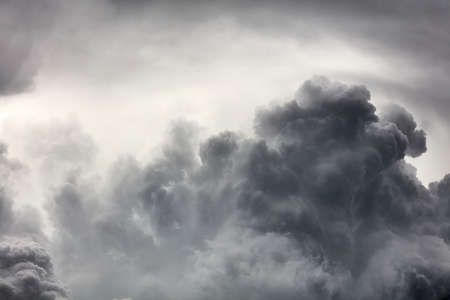 Clouds background. Dramatic grey clouds.の写真素材