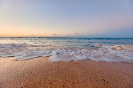 Wave On Sandy Beach. Background. Splash of waves on the sandy beach. foam, surf, waves.の写真素材