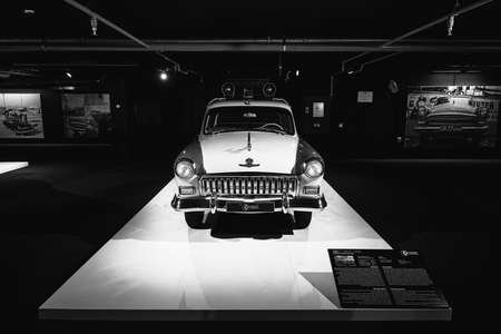 Gaz-21 Volga. Soviet old car. Retro car. Classic Car exhibition - Heydar Aliyev Center, Baku, Azerbaijan 26,04,2017のeditorial素材