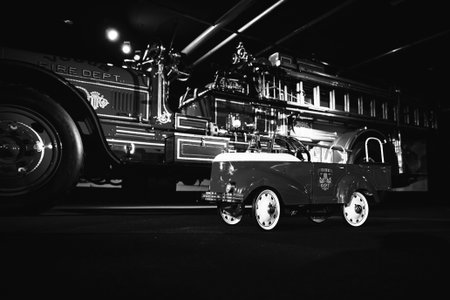 Seagrave Model 6WT (1924) Retro fire truck. Retro car. Classic Car exhibition - Heydar Aliyev Center, Baku, Azerbaijan 26,04,2017のeditorial素材