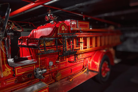 Seagrave Model 6WT (1924) Retro fire truck. Retro car. Classic Car exhibition - Heydar Aliyev...