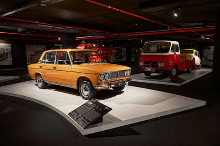 LADA VAZ 2103 (1976). Retro car. Classic Car exhibition - Heydar Aliyev Center, Baku, Azerbaijan 26,04,2017のeditorial素材