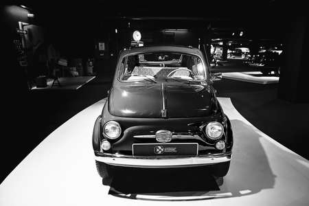 Fiat Nuova 500 (1960). Small Italian city car. Retro car. Classic Car exhibition - Heydar Aliyev Center, Baku, Azerbaijan 26,04,2017のeditorial素材