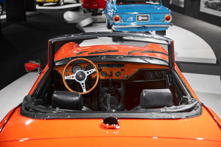 Triumph Spitfire. Retro car. Classic Car exhibition - Heydar Aliyev Center, Baku, Azerbaijan 26,04,2017のeditorial素材